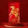 Sobre Rojo del Año del Caballo 2026 Nuevo Paquete Rojo de Gama Alta Stock Listo Festival de Primavera Bolsa de Sobre Rojo Creativa de Gama Alta Puede Agregar Impresión de Logo
