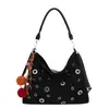 Bolso Tote Commuter con Remaches Transfronterizos para Mujer Otoño 2025 Nuevo Gran Capacidad de Alta Gama Lujo Ligero Un Solo Hombro Bandolera