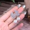 Pendientes de imitación de turmalina y esmeralda con diamantes, nuevos y muy populares, con diseño de princesas famosas, joyería femenina.