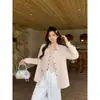 Ropa para Mujer Tallas Grandes 2026 Primavera/Verano Color Sólido Pura y Casual Estilo Coreano Camisa Blusa Falsa de Dos Piezas Top Delgado