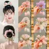 Elástico de Cabelo com Laço de Flor Tulipa Estilo Coreano para Meninas, Corda de Cabelo de Alta Elasticidade para Rabos de Cavalo e Coques
