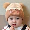 Gorro de Punto de Dibujos Animados para Bebé de Otoño e Invierno para Hombres y Mujeres Bebés Gorro Engrosado para Proteger Orejas Dinosaurio Japonés Lindo Gorro de Lana