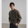 Sudadera con capucha holgada de moda para otoño e invierno, con bloques de color de personalidad para hombres y adolescentes, estilo coreano, sudadera casual de color liso simple