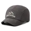 Gorra de cinco paneles bordada con pico de montaña, ala corta, estilo pico de pato, para todas las estaciones, unisex, versátil, casual para exteriores, protección solar, gorra de béisbol