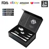 Cubiertos de Acero Inoxidable Transfronterizo de Amazon Cuchillo y Tenedor 1010 Cuchillo, Tenedor y Cuchara de Estilo Occidental Juego de 24 Piezas Cuchillo y Tenedor para Carne Caja de Regalo