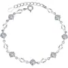 Pulseira de Prata Pura S999 Ling Light Amor para Mulheres Estilo Coreano Nicho High-end Versátil Pulseira Cravejada com Diamantes Pulseira de Moda