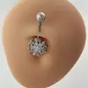 Flor de Zirconia Incrustada de Diamantes, Mariposa, Corazón, Clavo para Ombligo, Anillo para Ombligo, Joyería Piercing Sexy de Moda, Comercio Transfronterizo Europeo y Americano