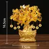 Árbol de la Fortuna de Cristal Lingote de Oro Adorno de Árbol de Cristal Adorno de Resina Decoración de Entrada de Gabinete de Vino Regalo de Apertura Al por Mayor