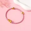 Pulsera Zongzi de Hortensia del Día de Mayo, Nueva Cuerda Roja Tejida a Mano para Niños y Bebés, Pulsera de Cuentas DIY de Alta Calidad