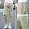 Pantalones casuales de alta gama para hombre italianos, corte recto y holgado, nuevo estilo verano 2026, pantalones largos versátiles de color liso para negocios