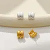 Brincos Pequenos de Metal Escovado Simples Modernos Versáteis Leve Luxo Joias de Orelha para o Trabalho Acessórios Coreanos Elegantes