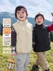 Chaleco de estilo europeo para niños, forrado de forro polar y engrosado, chaqueta de invierno, ropa nueva para niños, ropa de bebé, ropa de invierno