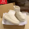 28110-1 Botas de Nieve de Suela Gruesa para Mujer 2025 Zapatos de Invierno para Mujer Forradas de Felpa para Aumentar la Impermeabilidad y el Calor Zapatos Grandes de Algodón