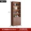 Gabinete de libros usados estilo retro personalizado puerta de vidrio exhibición gabinete de vino sala de estar del hogar estantería integrada de pared a techo mano