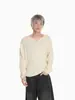 Ropa Mtl para Hombre Estilo Coreano Moda Ins Cuello Irregular 272g Estilo Perezoso Suéter Casual Superior