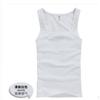 Colete Masculino Gola Quadrada Algodão Puro Verão Novo Sem Mangas Camada Interna para Obstáculos Meninos Fitness Esportes Camiseta Interna Roupa Externa