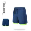 Pantalones cortos de baloncesto americanos de verano anti-exposición, transpirables, de secado rápido, de doble capa para hombre, deportivos y de fitness para correr y uso casual