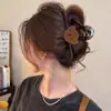 Pinza para el Pelo de Flor para Cabello Grueso en la Parte Trasera de la Cabeza, Pinza para el Pelo de Lazo Linda y Sencilla, Tamaño Grande para Mujeres, Popular Pinza de Tiburón de Acrílico
