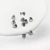 Accesorios de joyería de acero de titanio galvanizado al vacío oro de 18 quilates piedra triturada plata accesorios de joyería DIY especificaciones cuentas