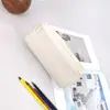 Estuche de Lápices de Tela Oxford de Doble Capa de Gran Capacidad, Estuche en Blanco, Estuche para Estudiante de Primaria, Bolsa de Papelería DIY, Caja de Papelería para Estudiante de Secundaria