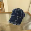 Boné de Baseball Jeans Americano Retrô Desgastado para Homens e Mulheres Estilo Casal Lavado Vintage Borda Desfiada Chapéu Bico de Pato Circunferência da Cabeça Grande Tendência Cool