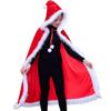 Capa de Papá Noel Capa Capa Adulto Femenina con Capucha Terciopelo Dorado Disfraz de Papá Noel Ropa de Actuación