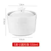 Olla de Cerámica de Porcelana de Magnesio Blanca con Tapa para Cocinar Huevos al Vapor y Estofar Nido de Pájaro, Adecuada para Uso en Hoteles y Restaurantes, Venta al por Mayor