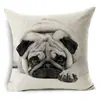 Fofo Bulldog Francês Série Animal Fronha de Linho Almofada para Sofá de Casa Fabricante Venda por Atacado