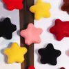 Nuevas Cuentas Sueltas de Estrella de Cinco Puntas de Acrílico Flocado con Agujero Recto para Cadenas de Teléfono, Llaveros, Cadenas de Bolsos y Accesorios de Joyería DIY