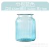 Vaso Decorativo para Sala de Estar Hecho en Fábrica Estilo Pastoral Patrón Vertical Redondo Múltiples Especificaciones Botella de Vidrio Colorida Transfronterizo