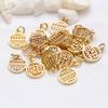 Pingente de preservação de cor envolto em ouro 14K Pingente de ábaco Brincos DIY Pulseira Colar Acessórios de joias Material
