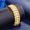 Pulsera de Moda para Coche con Flor y Corazón de Amor, Joyería, Pulsera de Oro 24K con Retención de Color, Chapada en Oro Real, Pulsera para Parejas en Forma de Corazón, Hebilla de Reloj