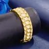 Pulsera de Trébol y Corazón Estilo Hip-Hop Kalamei, Pulsera de Oro para Pareja que Conserva el Color, Hebilla de Reloj, Pulsera de Moda