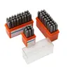 Conjunto de 27 peças de punção de aço para letras minúsculas de 3 mm, punção de aço com padrão, letra de código, molde de aço de ultra-alta dureza, punção de aço