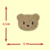 Outono e Inverno Popular Fofo Bordado em Toalha Cabeça de Urso Decoração de Sapato Patch de Tecido Patch de Roupa Patch de Bordado DIY