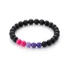 Pulsera Sencilla y Elegante de Ágata Negra para Mujer, Cuentas de Color Degradado, Estilo Pareja, Joyería de Lujo Ligero, Pulsera de Diseño de Nicho