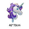 Venta Caliente Transfronteriza Globo de Película de Aluminio de Unicornio Arcoíris de Forma Grande Globo de Papel de Aluminio Decoración para Fiesta de Cumpleaños