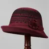 Chapéu de Vovó Inverno Feminino Senhora Velha À Prova de Vento Chapéu de Mãe Idosa Chapéu de Lã Quente Tipo Bacia Chapéu de Pescador Idoso