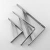 Marco de soporte de ángulo recto de acero inoxidable, estante divisorio de ángulo recto, soporte de nueve proporciones, desmontaje y montaje, marco de soporte triangular montado en la pared