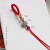 Nuevo llavero tejido a mano estilo chino estilo Xizang, artículo decorativo, cadena para teléfono, accesorio colgante para bolso semiacabado