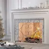 Lareira de chão tela dobrável aquecedor de sala com grade de metal simples moderno ferro nova divisória decorativa pode ser montada