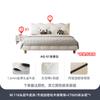 Tongyute 2026 Estilo Francés Color Crema Lujo Ligero Moderno Forma de Ola Doble Recámara Principal Cama de Boda Grande de Gama Alta Cama de Cuero