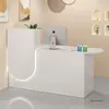 Mostrador de bar, mostrador de caja, mostrador pequeño y simple para tienda, supermercado, tienda de ropa, sensación de lujo ligero de alta gama, salón de belleza, mostrador de recepción de restaurante