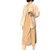 Camisa elegante con hebilla de estilo coreano para mujer, traje de falda suelta sin mangas, fino, de verano 2025