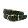 Cinturón Sencillo Versátil Juvenil Color Caramelo Estampado Leopardo Plano Moda Femenina