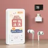 Reproductor de MP3 Externo para Estudiantes, Diseño Simple de Dibujos Animados, Reproductor Deportivo Portátil con Ranura para Tarjeta y Tarjeta de Memoria, Juego Completo al por Mayor