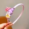 Diadema Infantil para Niñas, Accesorio para el Cabello de Dibujos Animados Kuromi, Diadema de Corona Alta, No Aprieta, Diadema Dentada, Personalizable