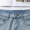 Nueva Falda de Mezclilla Estilo Chino para Mujer, Nueva Falda Corta Adelgazante de Cintura Alta con Bordado de Estilo Nacional para Figuras Petite
