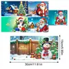 Tarjetas de Felicitación Navideñas Populares Transfronterizas Multiserie Hechas a Mano con Diamantes Juego de 9 Piezas con Sobres Pegatina de Diamante Dibujos Animados Juego de 6 Piezas