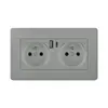 Comercio exterior 86 panel de enchufe de pared estándar europeo Europeo estándar europeo Alemán 16A regulación estándar alemán enchufe USB